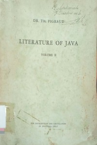 Literature of java: catalogue raisonne of javanese