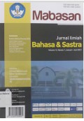 Mabasan: jurnal ilmiah bahasa dan sastra volume 15, nomor 1, Januari-Juni 2021