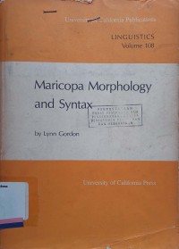 Maricopa morphology and syntax