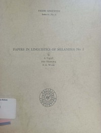 Papers in linguitics of melanesia no. 2