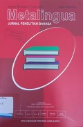 Metalingua: Jurnal Penelitian Bahasa, Volume 12, Nomor 1, Juni 2014