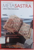 Metasastra: jurnal penelitian sastra, volume 12, nomor 1, Juni 2020