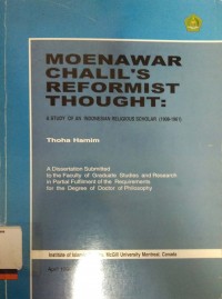 Moenawar Chalil's Reformist Thought: A Study of An Indonesian Religious Scholar (1908-1961)