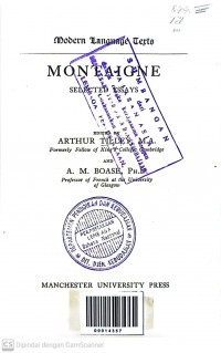 Montaigne selected essays