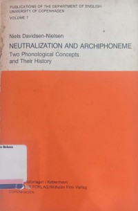 Neutralization and archiphoneme