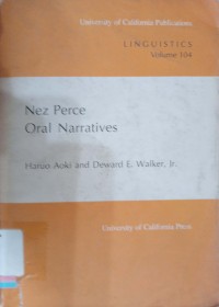 Nez Perce Oral Narratives