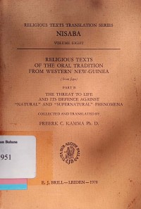 Religious Texts of The Oral Tradition From Western New-Guinea