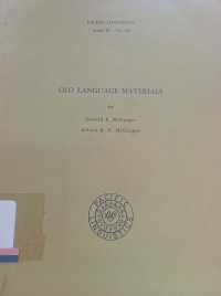 Olo language materials