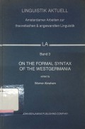 On the formal syntax of the Westgermania: Papers from the 