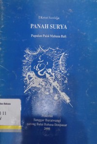 Panah Surya: Pupulan Puisi Mabasa Bali