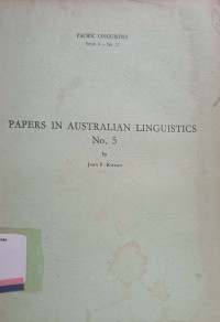 Papers in australian linguistics no. 5