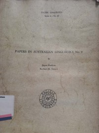 Papers in australian linguistics no. 9