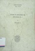 Papers in linguitics of melanesia no. 4