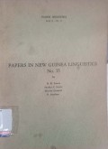 Papers in new guinea linguistics no. 15