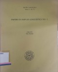 Papers in new guinea linguistics no. 1