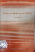 Papers on Variation in English