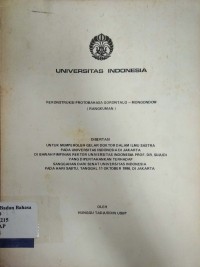 Rekonstruksi protobahasa gorontalo - mongondow