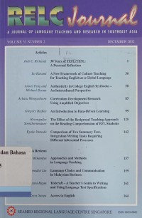 Relc Journal, vol 33 no 2 2002