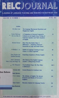 Relc. Vol. 23, No. 1, 1992