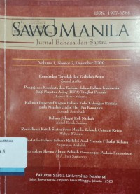 Sawo Manila: Jurnal Bahasa dan Sastra, Volume 1, Nomor 2, Desember 2006