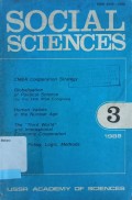 Social sciences: Quarterly review Vol. XXI, No. 3, 1988