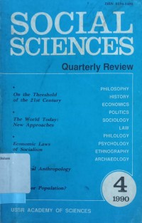 Social sciences: Quarterly review Vol. XXI, No. 4 1990