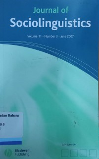 Journal of Sociolinguistics Volume 11, Number 3, June 2007