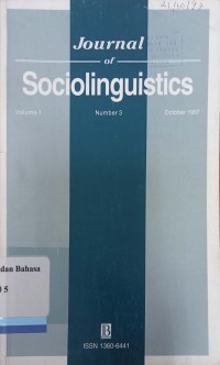 Journal of Sociolinguistics Volume 1, Number 3, October 1997