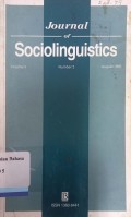 Journal of Sociolinguistics Volume 3, Number 3, August 1999