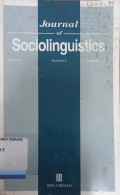 Journal of Sociolinguistics Volume 3, Number 4, November 1999