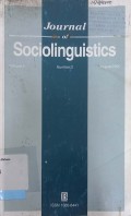 Journal of Sociolinguistics vol.4 no.3 August 2000