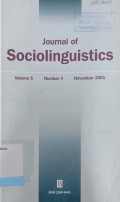 Journal of Sociolinguistics vol.5 no.4 November 2001