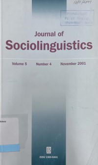 Journal of Sociolinguistics vol.5 no.4 November 2001