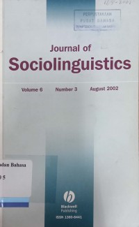 Journal of Sociolinguistics Volume 6, Number 3, August 2002