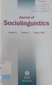 Journal of Sociolinguistics vol.8 no.3 February 2004