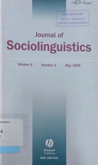 Journal of Sociolinguistics vol.9 no.2 May 2005