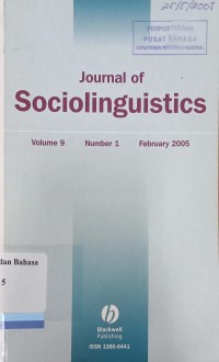 Journal of Sociolinguistics Volume 9, Number 1, February 2005