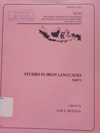 Studies in Irian Languages part I Volume 40, 1996