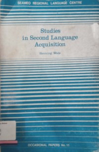 Studies in second language acquisition