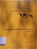 Studies in Sulawesi Linguistics part VII Volume 49, 2001