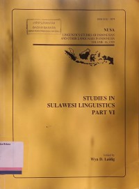 Studies in Sulawesi Linguistics part VI Volum 46, 1999