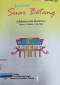 Suar Betang: Jurnal ilmiah kebahasaan dan kesastraan Nomor 1, Volume 1, Juli 2006