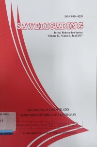 Sawerigading: Jurnal Bahasa dan Sastra, Volume 23, Nomor 1, Juni 2017