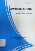 Sawerigading: Jurnal Bahasa dan Sastra, Volume 15, Nomor 1, April 2009