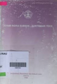 Syair indra subkha : Suntingan teks