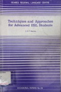 Techniques and Approaches for Advanced ESL Students