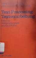 Text Processing Texverarbeitung