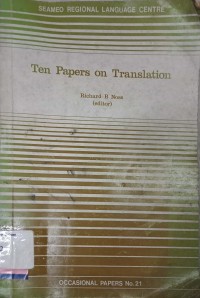 Ten Papers On Translation