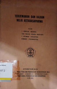 Terjemahan dan Kajian Nilai Astadasaparwa