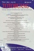 Totobuang: Jurnal Ilmiah kebahasaan dan Kesastraan, Volume 3, Nomor 1, Juni 2015